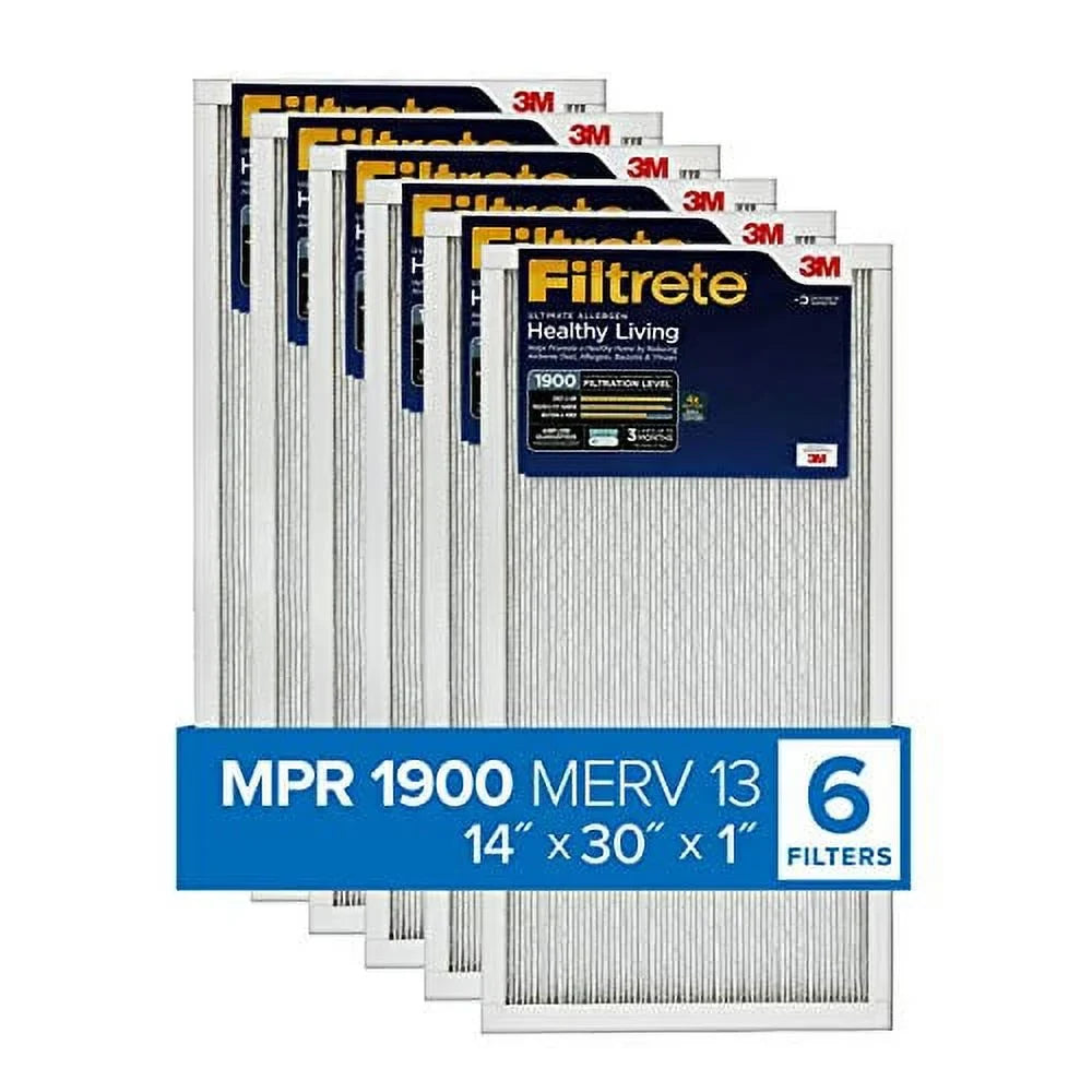 Furnace dimensions Air Filter, Allergen, 13.81 Ultimate 0.78) Living 6-Pack Healthy (exact x 1900, Filtrete x 29.81 14x30x1,