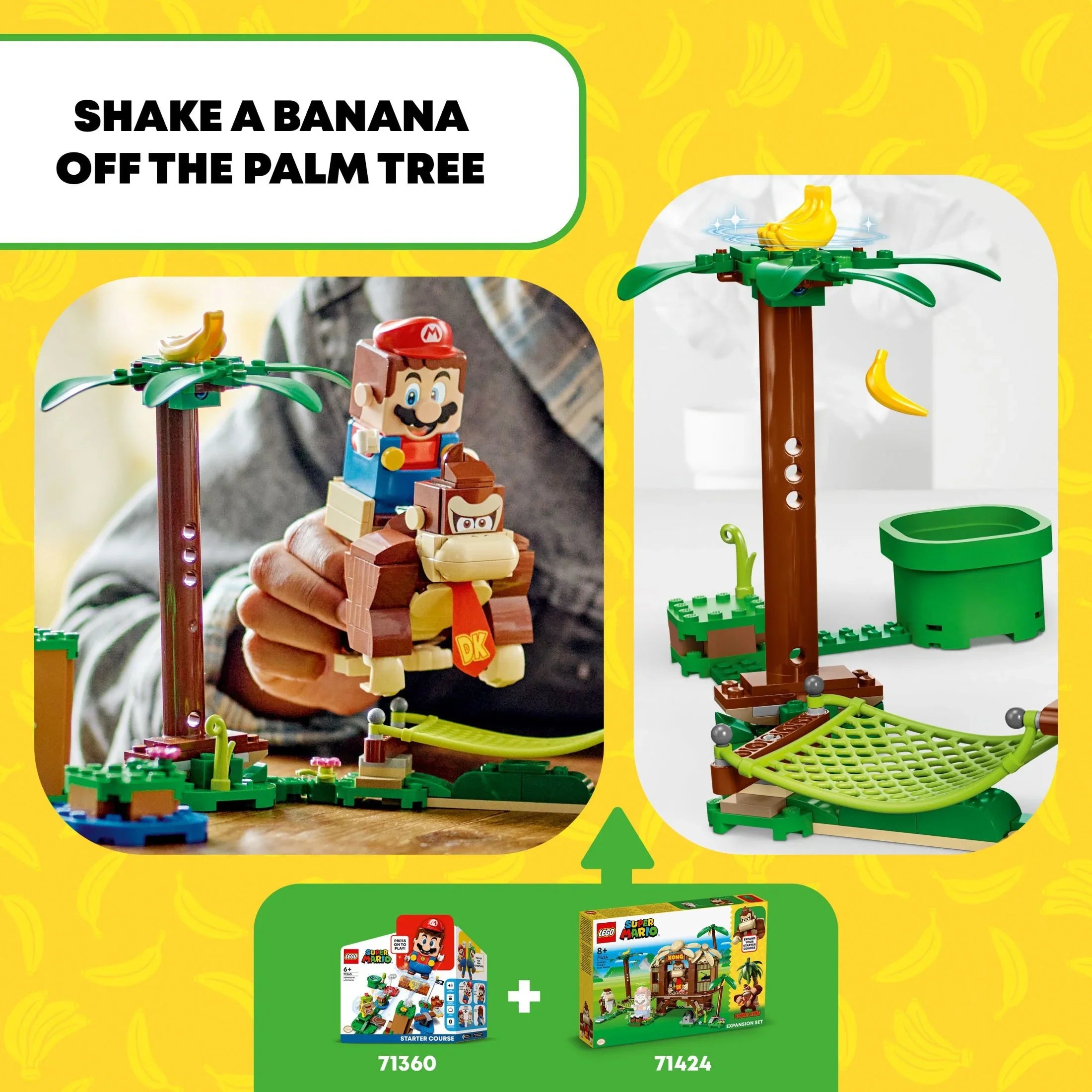 Kong’s Birthday Buildable Super and Donkey 2 Mario Old Expansion Kong Collectible Fun Kong, Donkey Cranky Year Kids, 8-10 Set, for Mario Super Figures 71424 Gift House Tree Game with