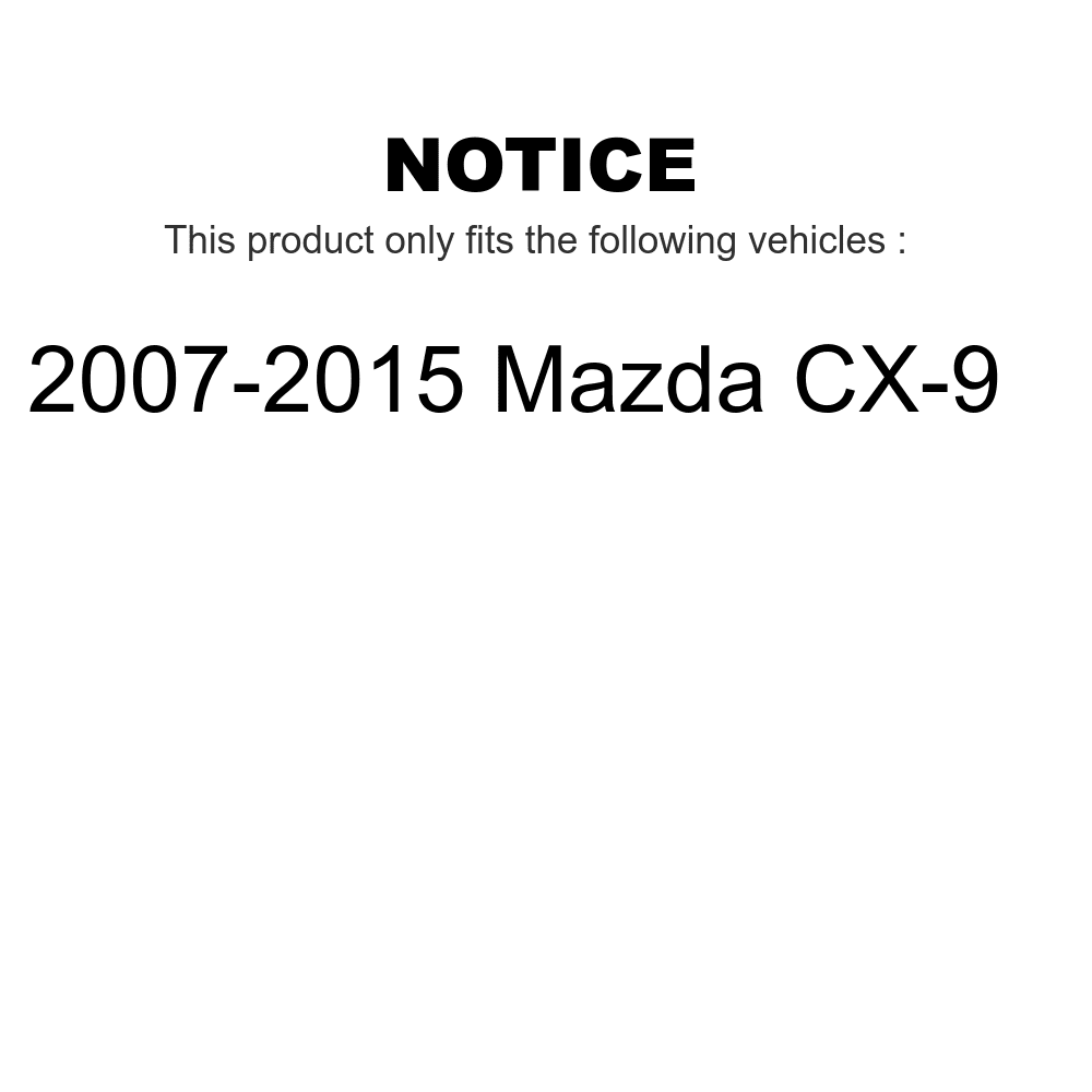 Rotors 2007-2015 Mazda K8-100453 Brake For Disc Pair Front -9