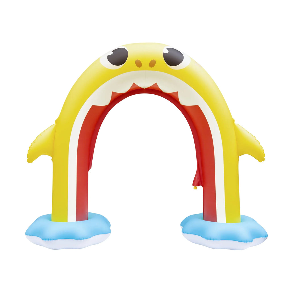 Rainbow 5ft Shark Baby Pinkfong Inflatable Sprinkler (Ages Backyard 2+) Arch, Moisture Summer Fun