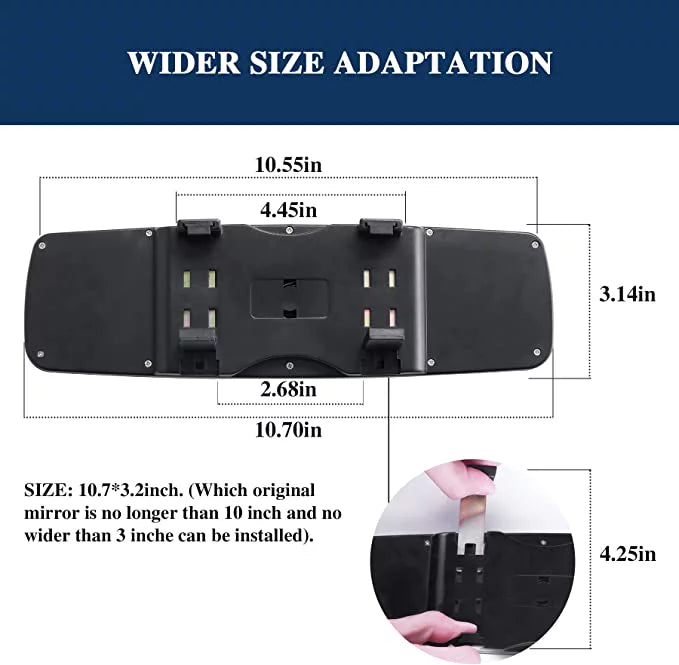 Car Women Bling Mirror, with Tee Glass, Decorations Car Rearview and Interior Bling View Mirror Bling Rear Car Accessories for