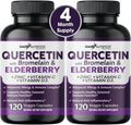 Quercetin Zinc with Immune 6 - Bromelain Supply - Quercetin - USA Months Daily and Quercetin 1 Quercetin with Support, Vitamin - - in Gluten-Free - Non-GMO, 500mg C D3 4 - Elderberry - Vitamin Zinc