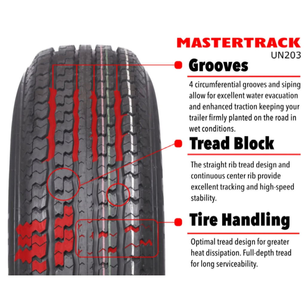 Trailer Mastertrack 205/75R14 105M Range UN203 205/75/14 (Tire 8 Load Ply Tire D Radial - ST205/75R14 Only)