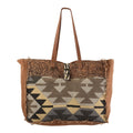 KB228 western handbag Embossed Wool Canvas women Genuine Leather purse Upcycled bag Upcycled
