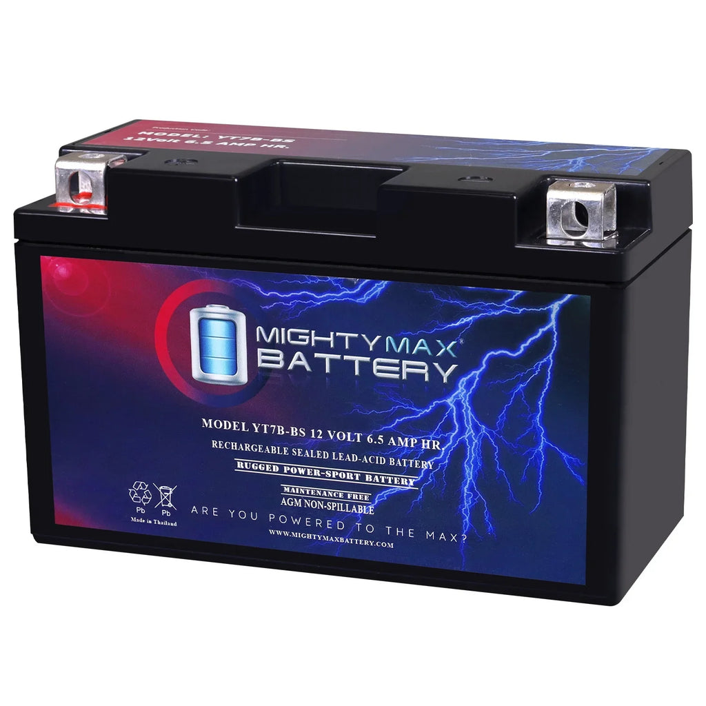 Replacement YT7B-BS Battery 2011 125CC Zume 125 for Yamaha 12V 6.5AH
