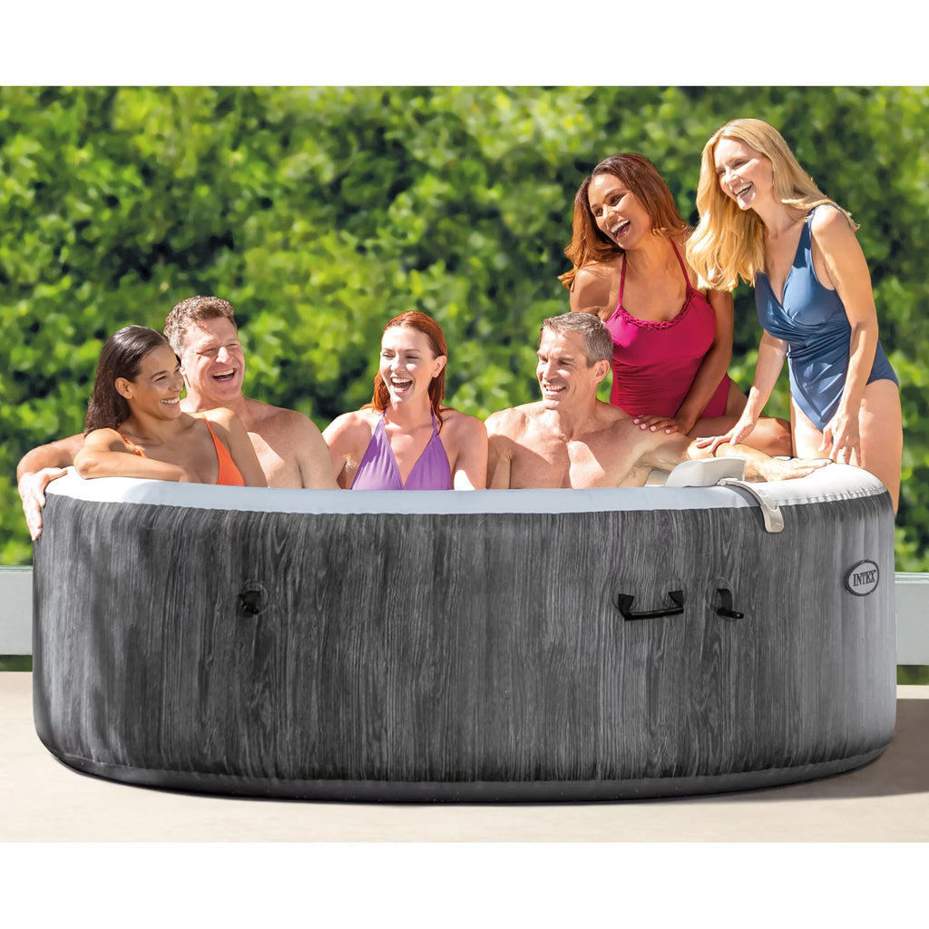 Intex PureSpa Bubble Jet Greywood with Plus Spa Inflatable Bundle Deluxe