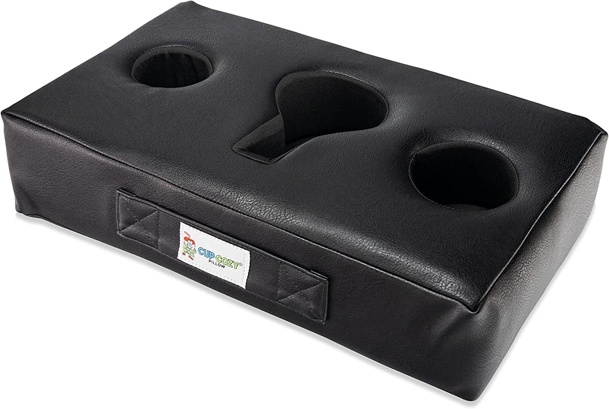 and and World's Seen drinks on car, it The BEST (Black close Cozy Keep Use Cup Holder. park, prevent floor, Cup beach bed, Leather) anywhere-Couch, *As TV*- spills. cave, RV, Pillow man Faux more!
