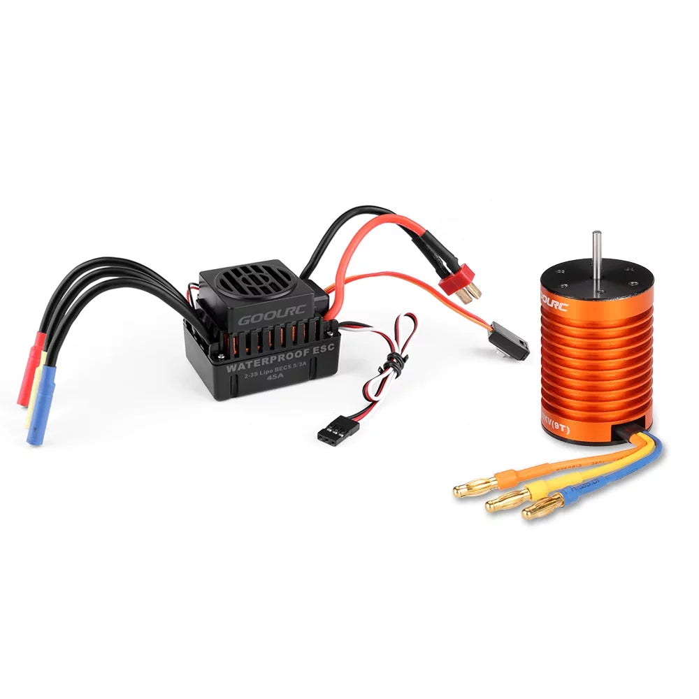 110waterproof Accessory,Motor Car MotorCombo MotorCar Esc 1/10 With Motor 110 Waterproof Motor 45a Rookin Set F540 GoolRC 45a Set 4370kv Car And 45a 45a Combo F540 Remote 1/10 45a