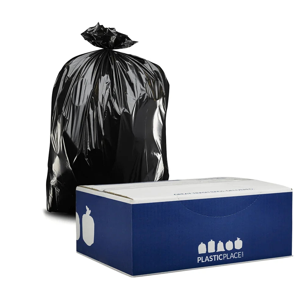 Black 25 Gallon Plasticplace Count, Bags, Contractor 55-60