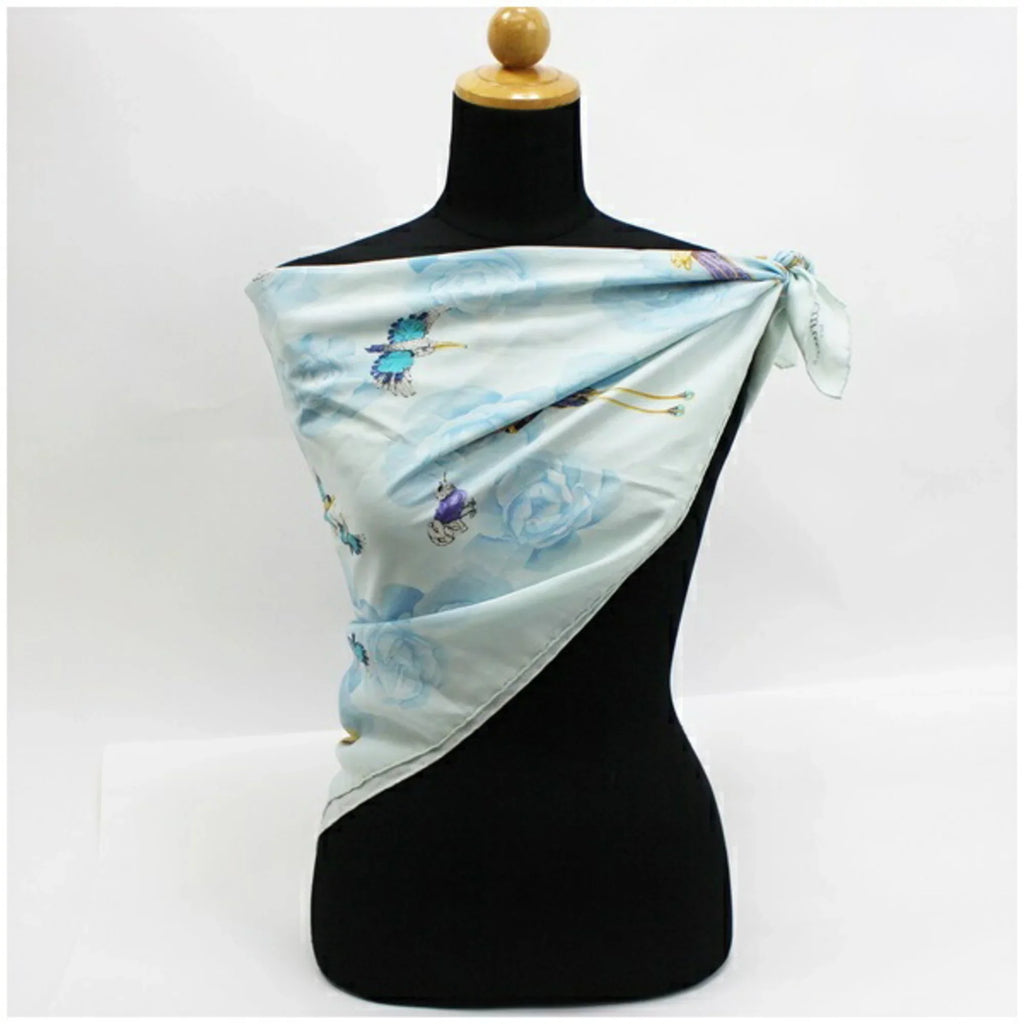 scarf muffler pattern bird silk Pre-Owned Ladies Cartier (Good) |