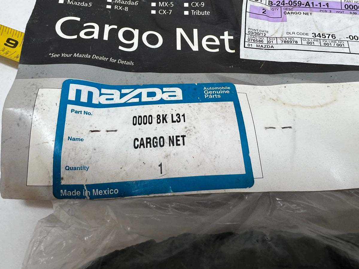3 Net 5 Mazda Door For Organizer Cargo or Trunk 2010-2013 design Floor Mesh