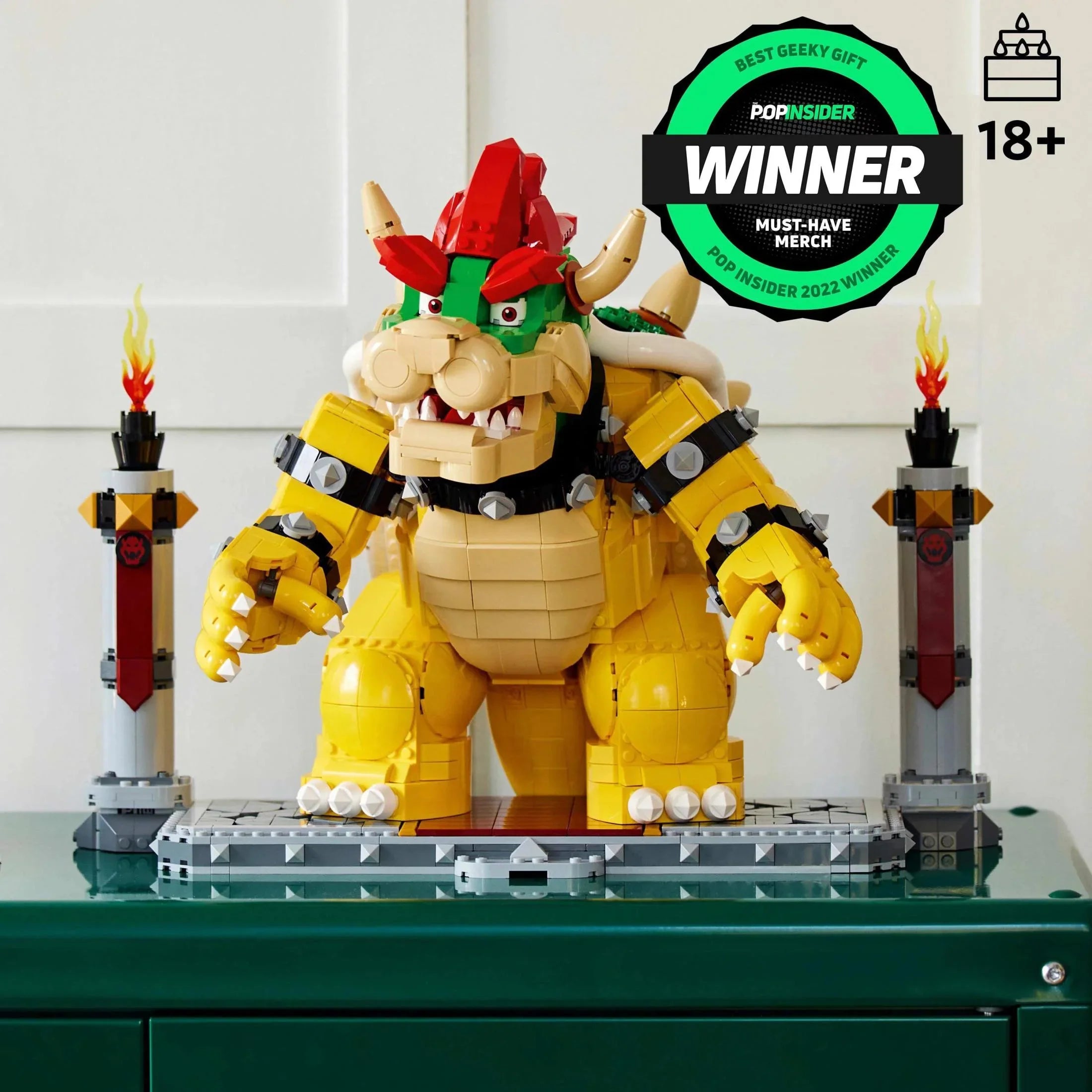 Figure Character and 3D Battle Bowser, Mighty Posable Mario for Kit, Collectible Display Mario Platform, Super The Idea of with Fans Video Bros, 71411 Game Toy Build Super