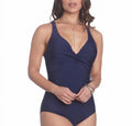 10 Women's One Beach Swimsuit, Betty's Navy Twist Bungalow Piece