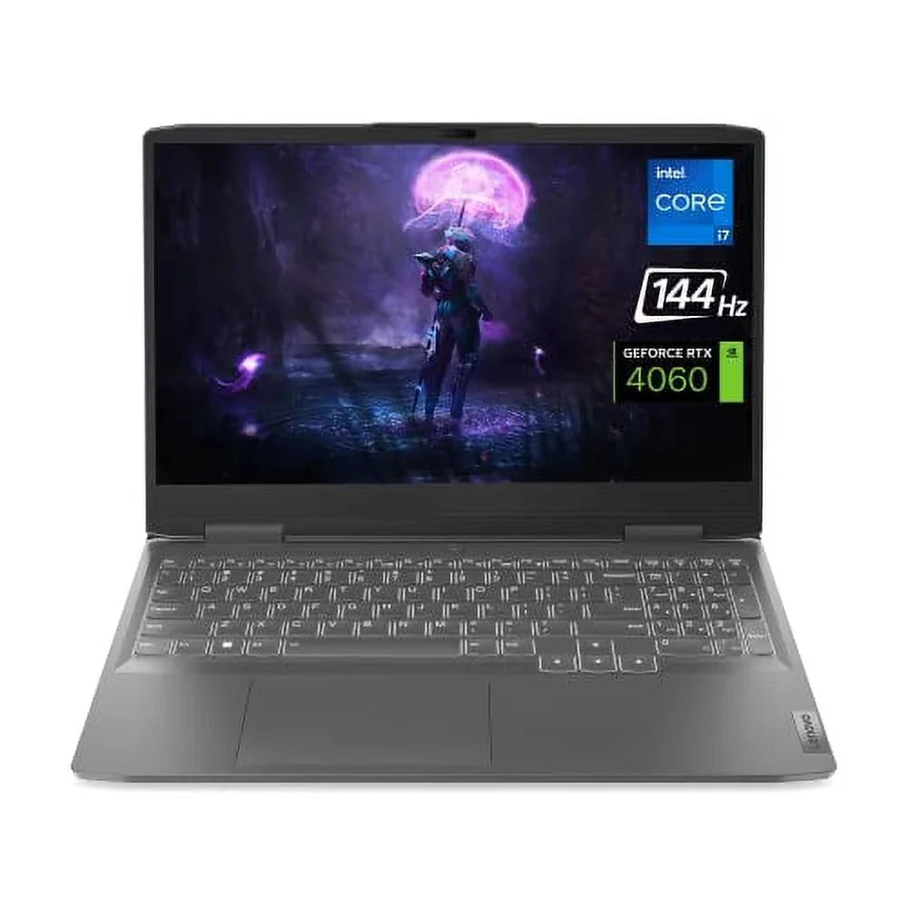 Gen Windows Gaming Wi-Fi Lenovo DDR5 6, KB, 4060, 144Hz 11 PCIe GeForce SSD, FHD 32GB RAM, RTX Webcam, Display, Backlit Home, Intel LOQ Grey NVIDIA i7-13700H, RJ45, 15.6" 13th HDMI, Laptop, 512GB