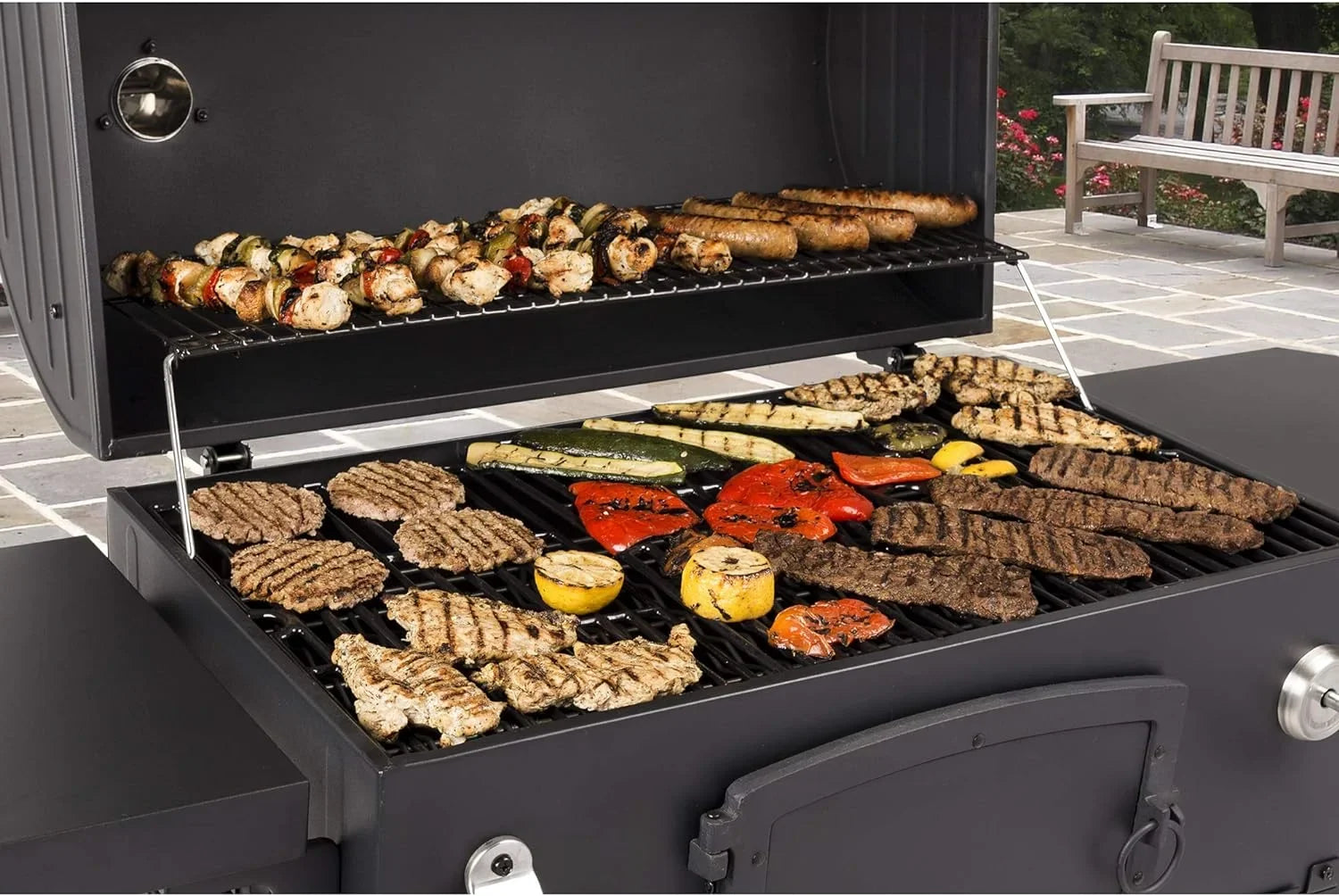 Black Charcoal Grill, X-Large Heavy-Duty