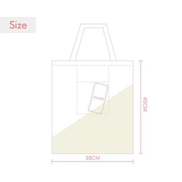 Tote Casual Handbag Happy Satchel Small Original Canvas Shopping Cute Clover Bag