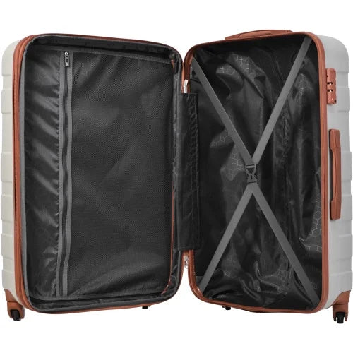 Model Light Lock Luggage 20''24''28''( Brown) Luggage 3pcs Clearance Expandable with and Sets Wheels Suitcase Lightweight Hardshell Grey Durable Spinner New Hardside Suitcase sets