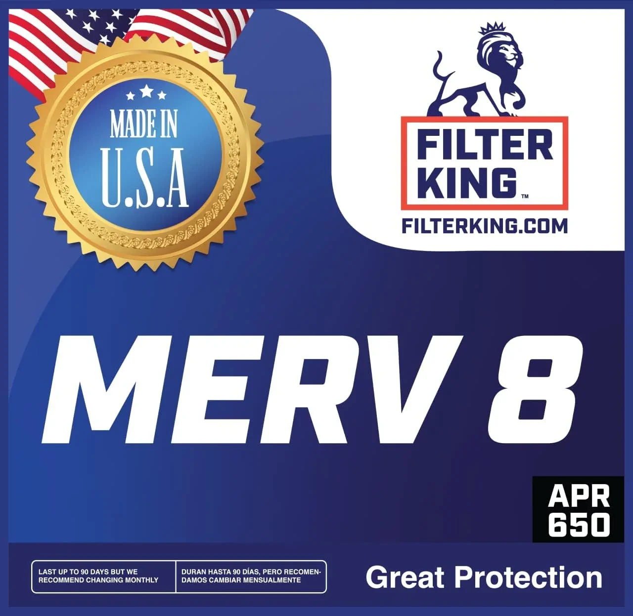8 Pleated .75" Filter | Actual 38x20.5x1a 38 Furnace | King | Air A/C Filters Filter 20.5 Size: 4- x | x