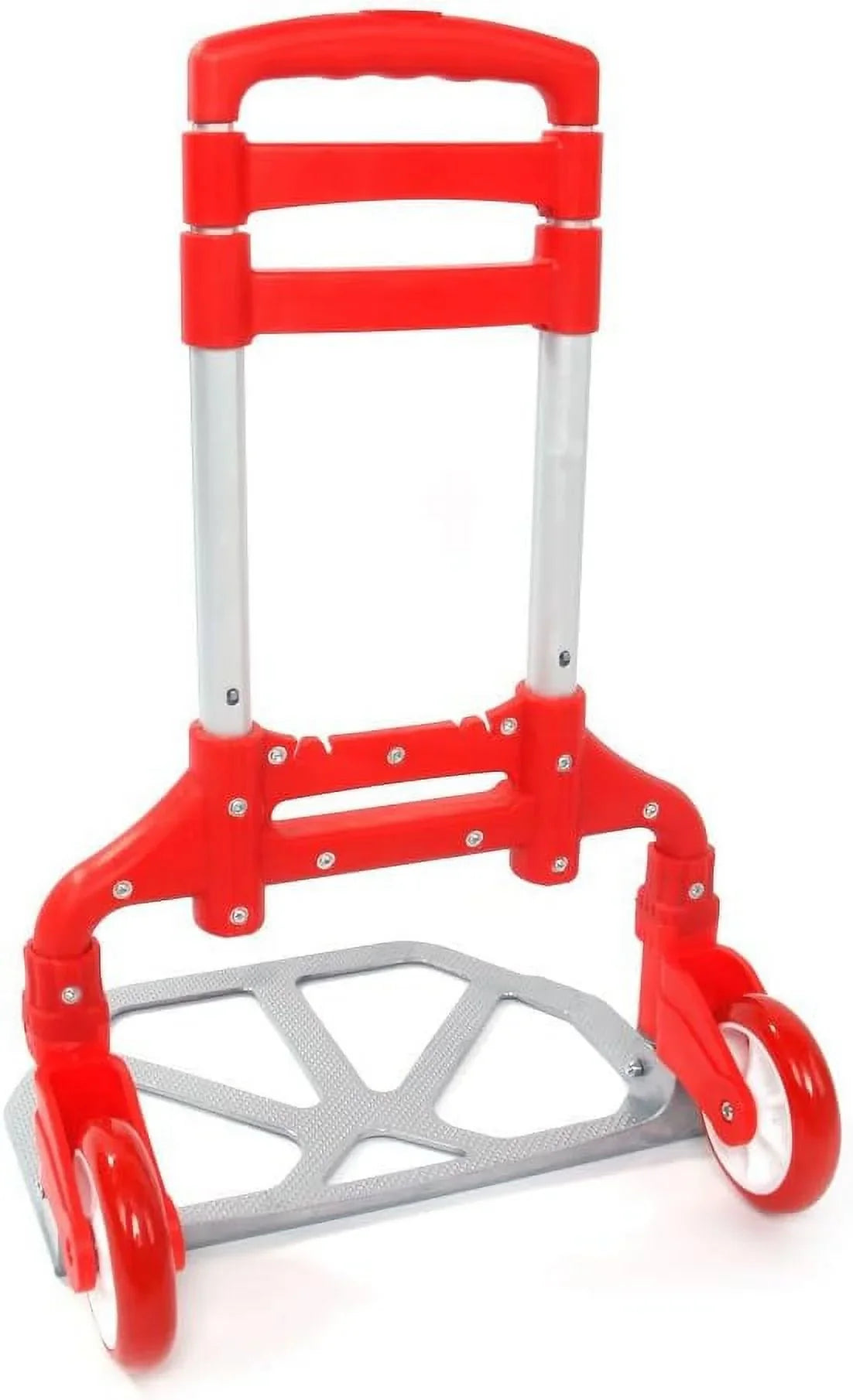 Push for Office,Travel (75kg) Luggage Use Trolley (Red) Auto, Cart Hand lbs Aluminium and Home, Folding Truck,Hand 165.35 Collapsible Portable Dolly
