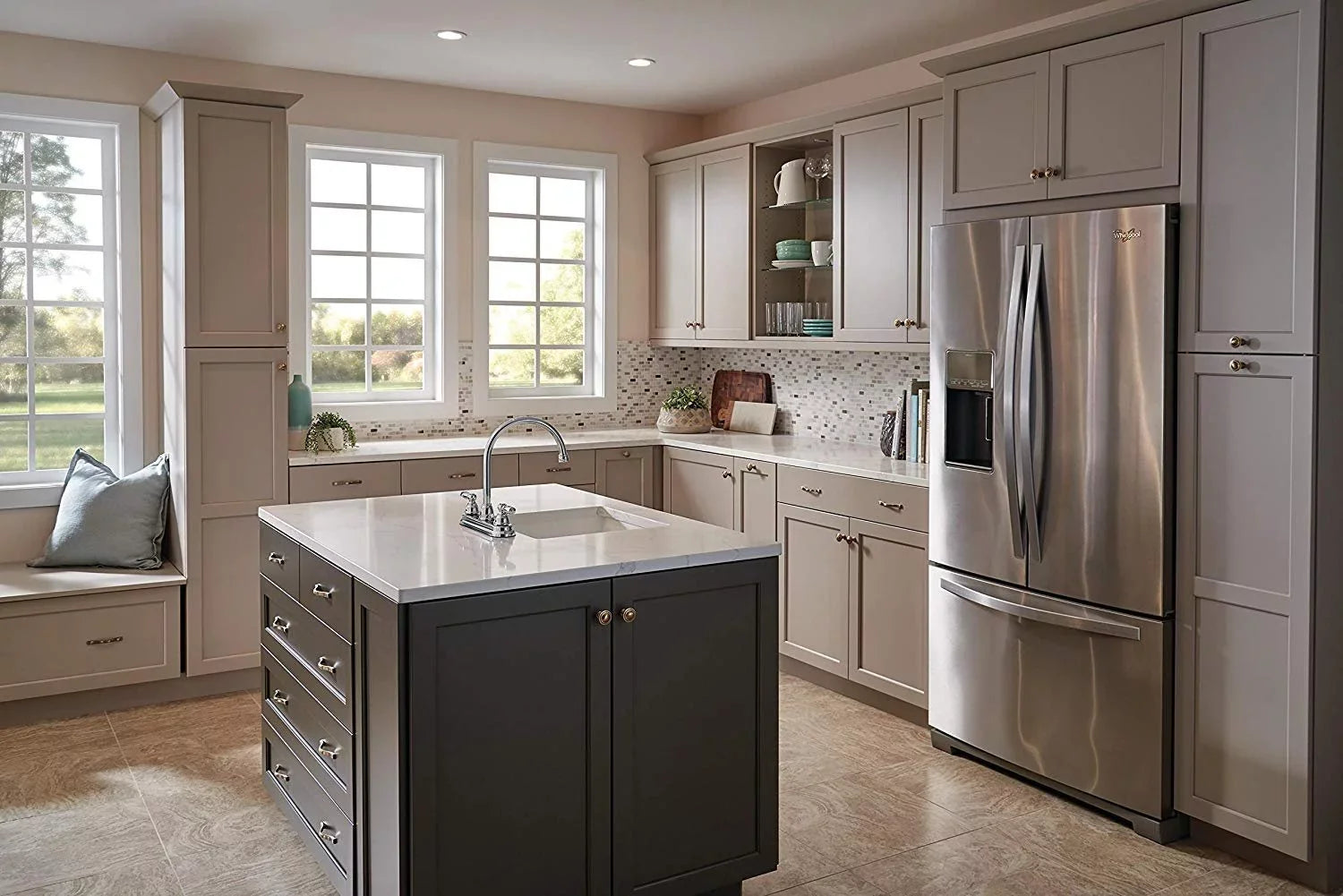 Claymore with Side 2-Handle P299575LF Peerless Chrome Kitchen Faucet Sink Sprayer,