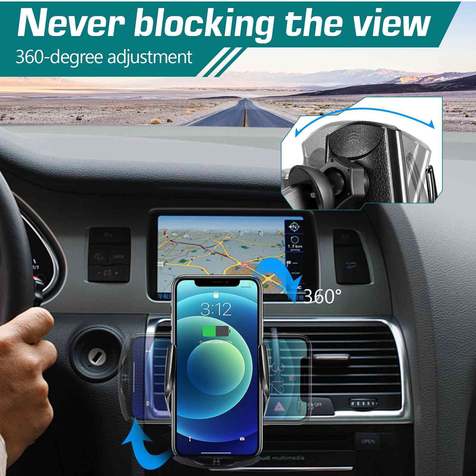 Phone for Charger: the Nokia Lumia Fast 15W Mount Auto-Clamping - Holder Wireless Go Car Optimal on 920 Charging