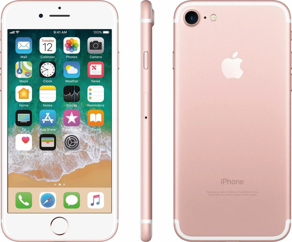'- 7 Restored iPhone Rose Gold Unlocked Apple 32GB, (Refurbished)