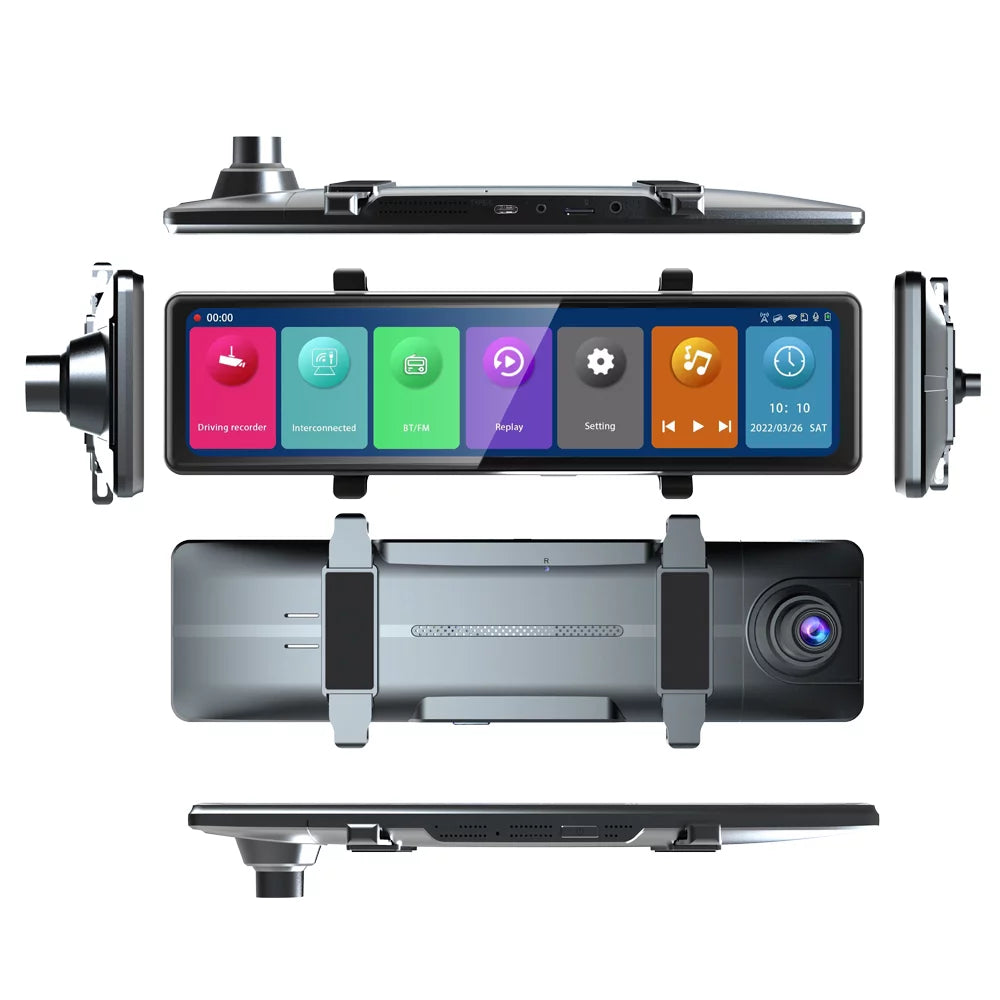 Auto Recording Cam Rearview Cameras Pinnaco Car Car Car Video Dash Recorder Driving Enhanced Touched Safety Screen 3 Mirror 2.5K Camcorder Clear Recorder Camera for
