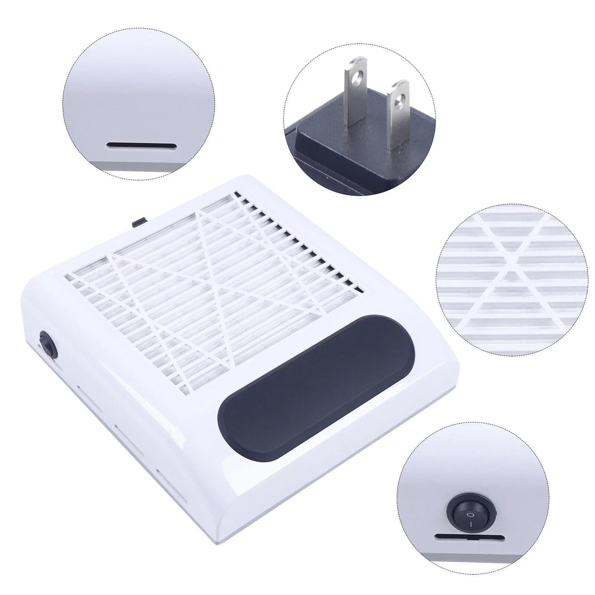Collector Noise Fan Manicure Low Filter Easy Cleaner Tool Operation Suction Dust with Vacuum Handrest Nail Salon Professional Comfortable