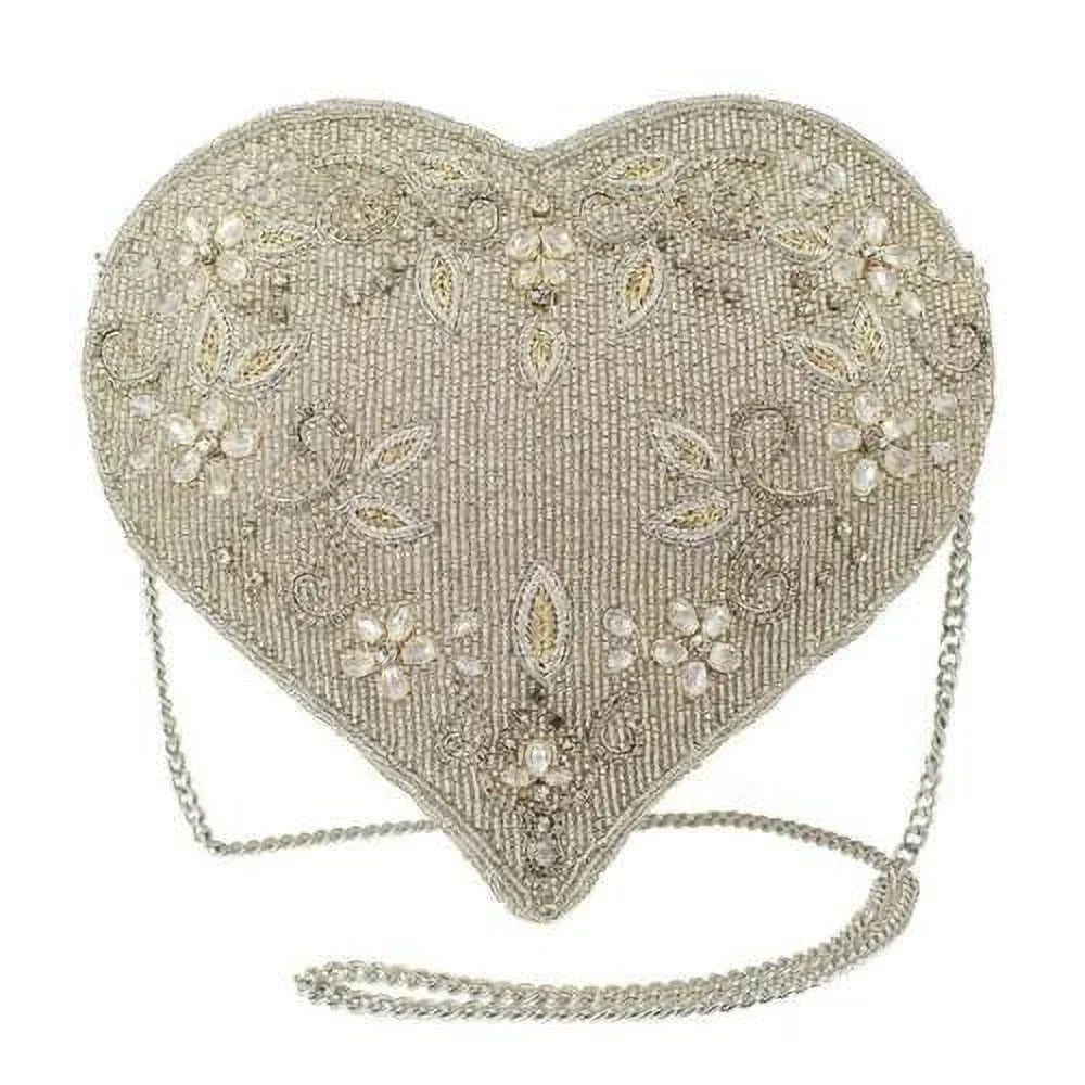 Handbag Love Silver Beaded Heart Frances Mary spring of Spark Crossbody