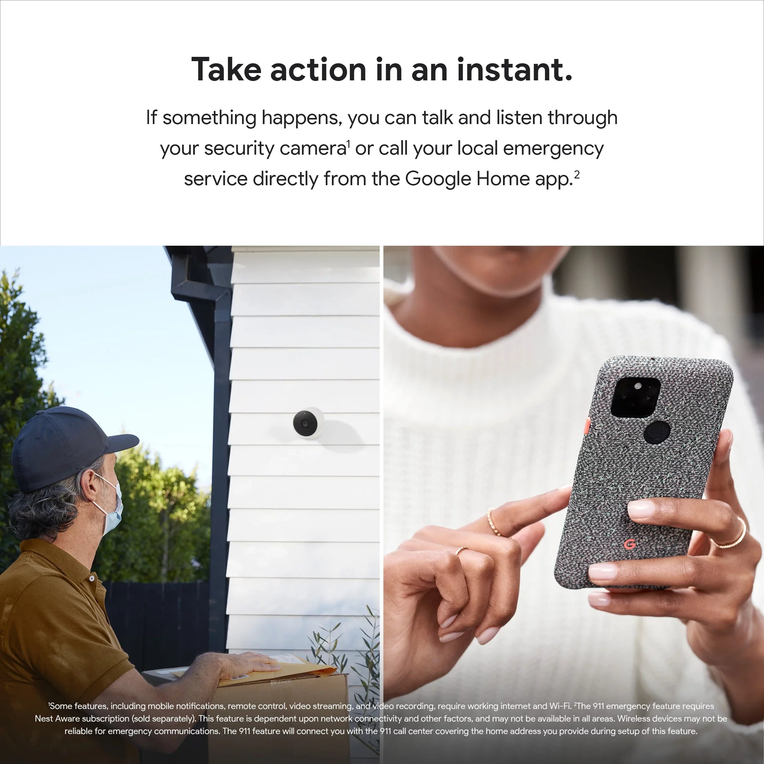 Nest White battery) indoor, Camera 1pk (outdoor or