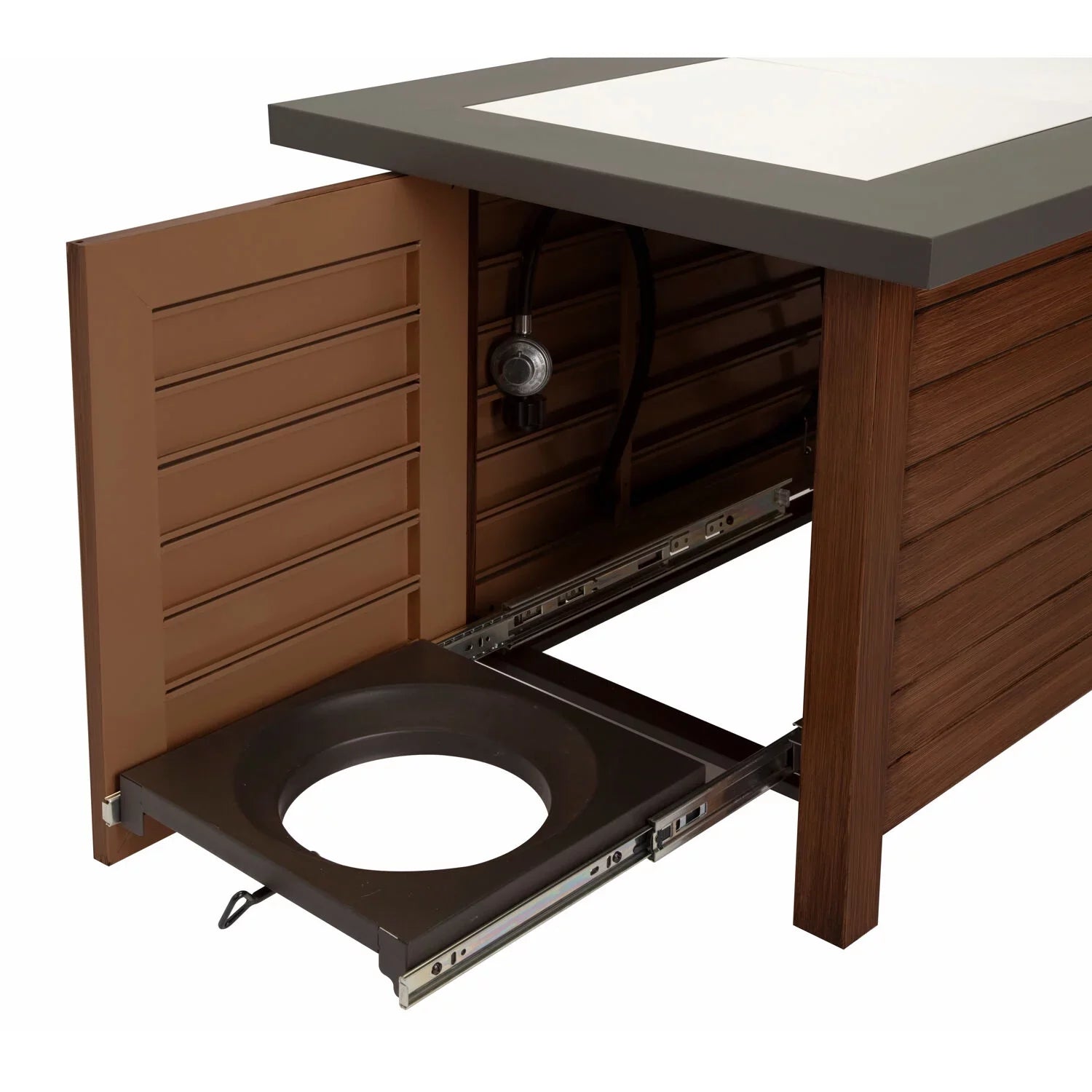 2-in-1 Fire Table Design Patio with Pit Pit Table Cuisinart - Ignition, Start Push Fire to Coffee to Outdoor