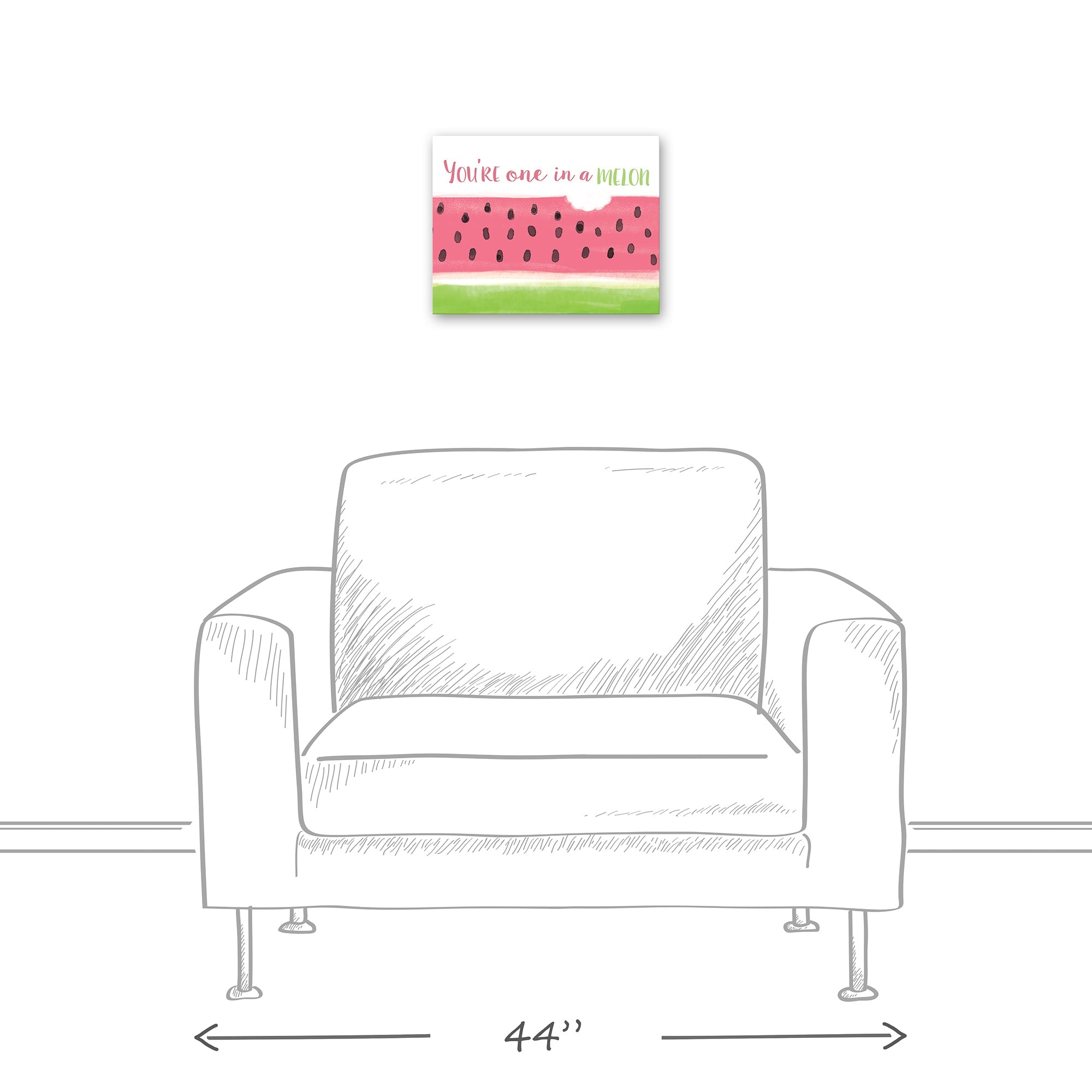 Wall Creative Art Melon A 14x11 in One Products Canvas