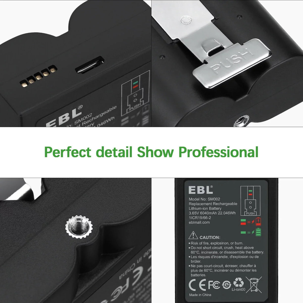Camera, 6040mAh Spotlight EBL Doorbell Batteries Battery with 2/3/3 Backup Compatible 3.65V Doorbell Cam, 5-Pack Doorbell Video Up for Stick Replacement Plus/4, Rechargeable Cam, Ring Ring