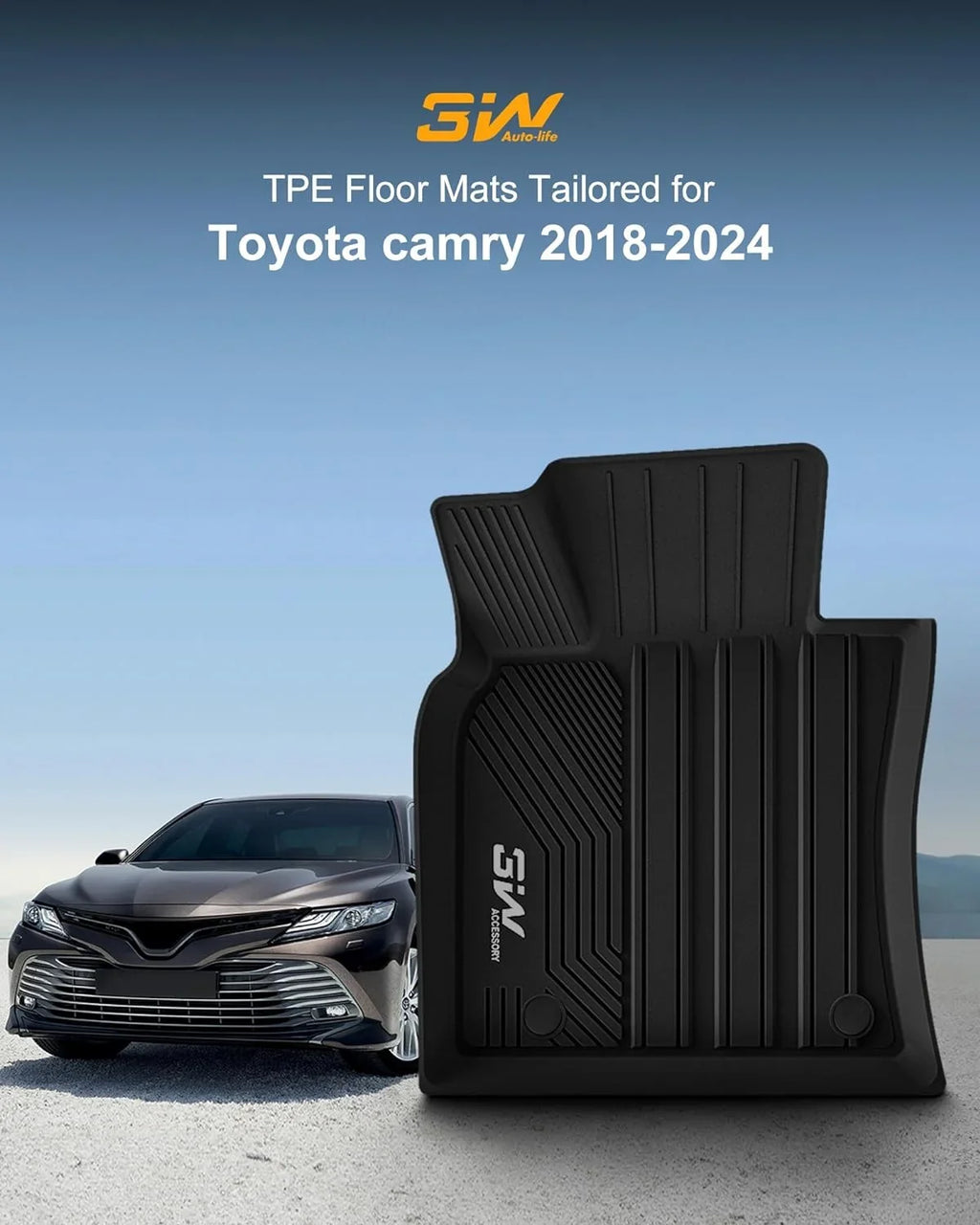 Liner Fit ) for 2018-2024 for Custom All Trunk and Floor Camry Toyota Liner 3W or Cargo & Floor Mat Mats Hybrid Camry (Not Climatic for