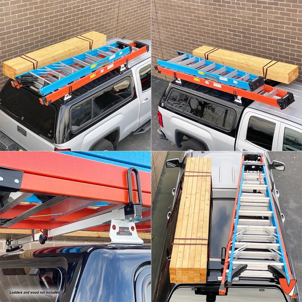 Fits: (Black) Ladder Duty Roof Shell 2 Toppers/Camper Vantech Rack Truck Bar Heavy