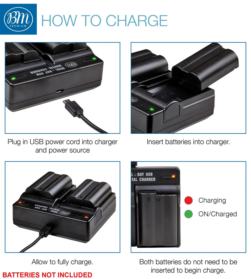 Z7 D780 Battery EN-EL15B BM D7100 D610 D600 and D810 for D850 D7000 Bay Nikon 2 D7200 Charger Dual V1 Batteries D500 D7500 1 Cameras Z6 D750 D800