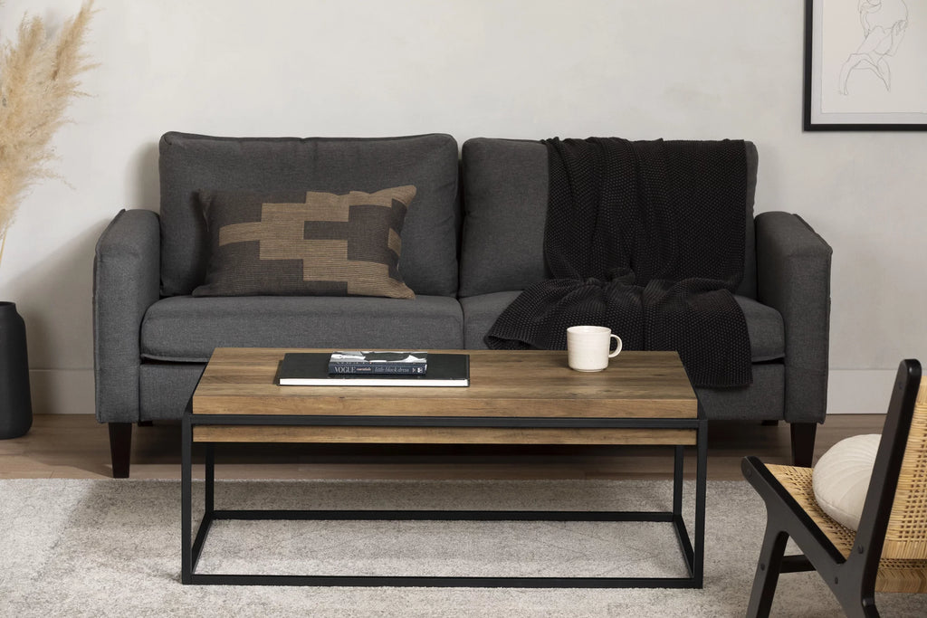 Coffee Industrial Shore Brown Modern Urban Table, Acacia Mezzy, South