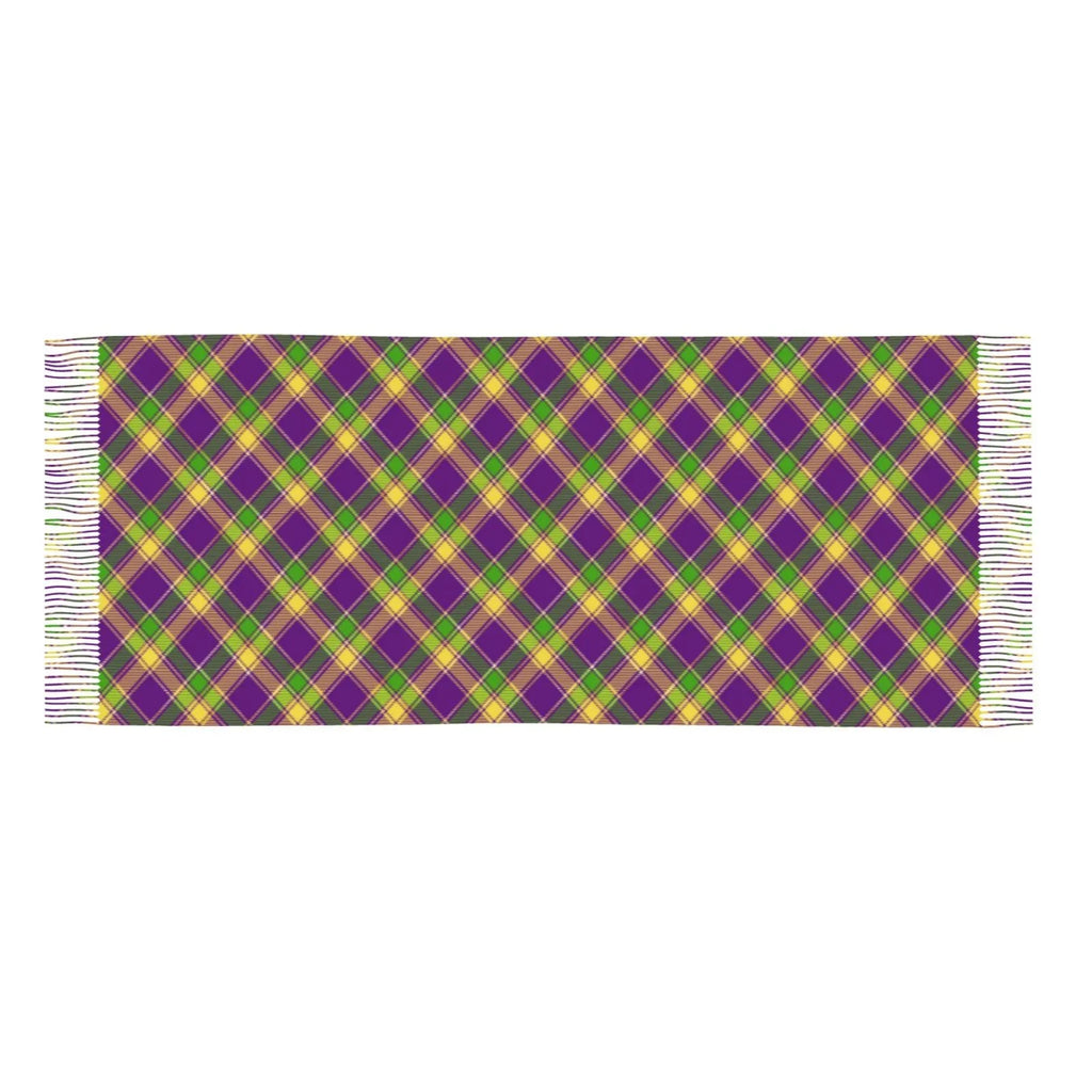 Wrap Gifts- Mardi Plaid Elegant Cashmere Soft Print Scarf For Large Gras Winter Feel Bingfone Scarves Women Warm Shawl Art