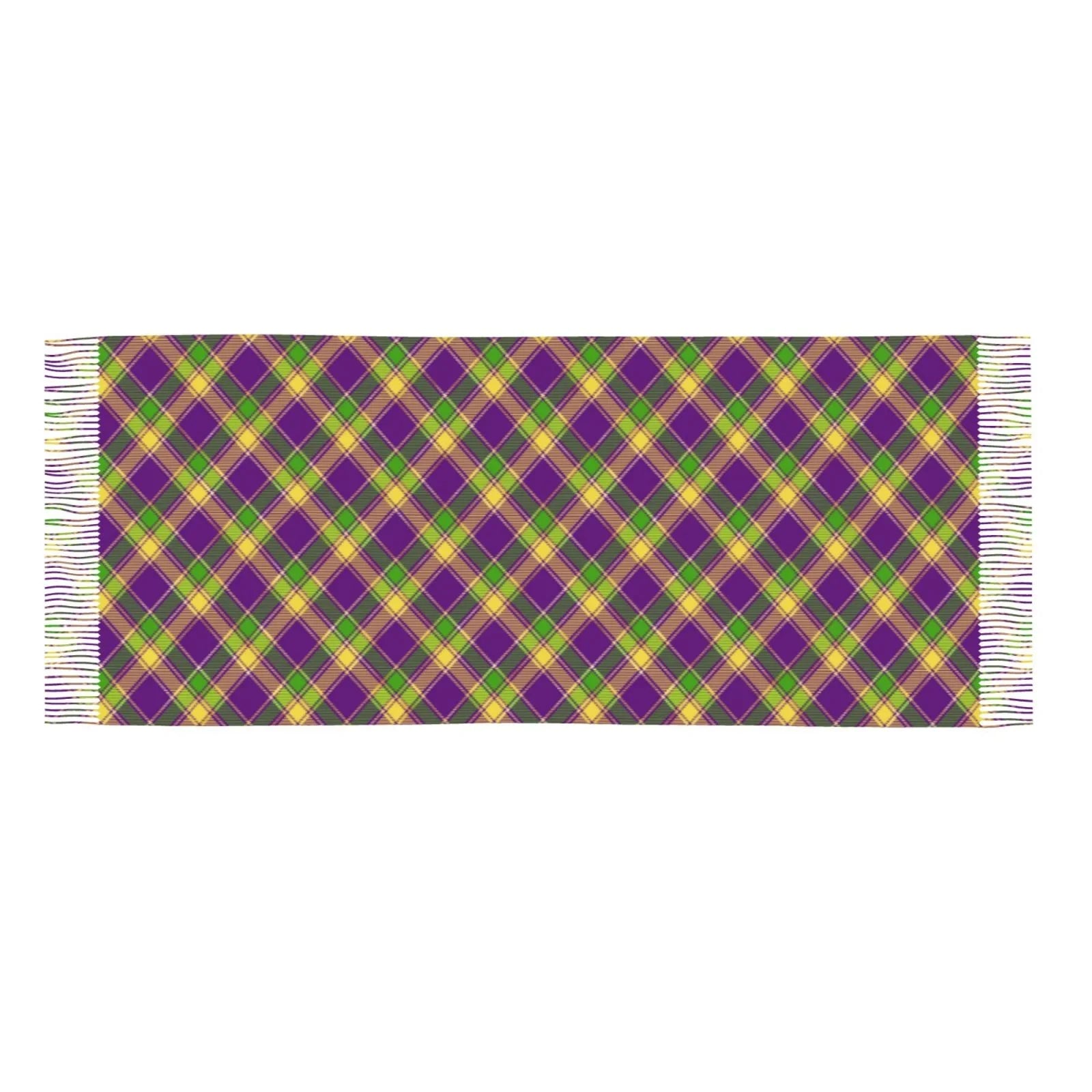 Wrap Gifts- Mardi Plaid Elegant Cashmere Soft Print Scarf For Large Gras Winter Feel Bingfone Scarves Women Warm Shawl Art