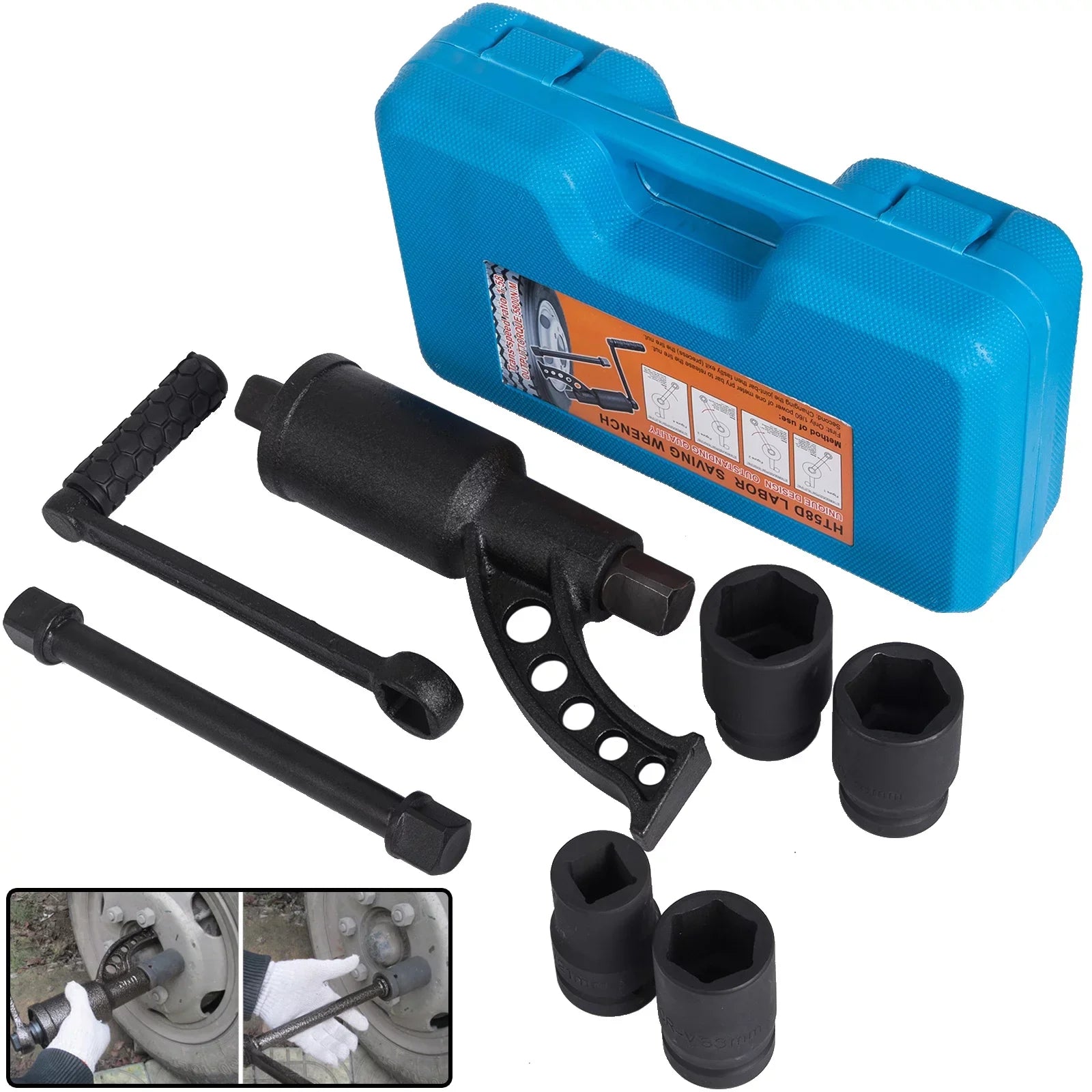 Remover Nut Multiplier Wrench 4pcs Saving Socket Labor Lugnuts Torque Set Lug
