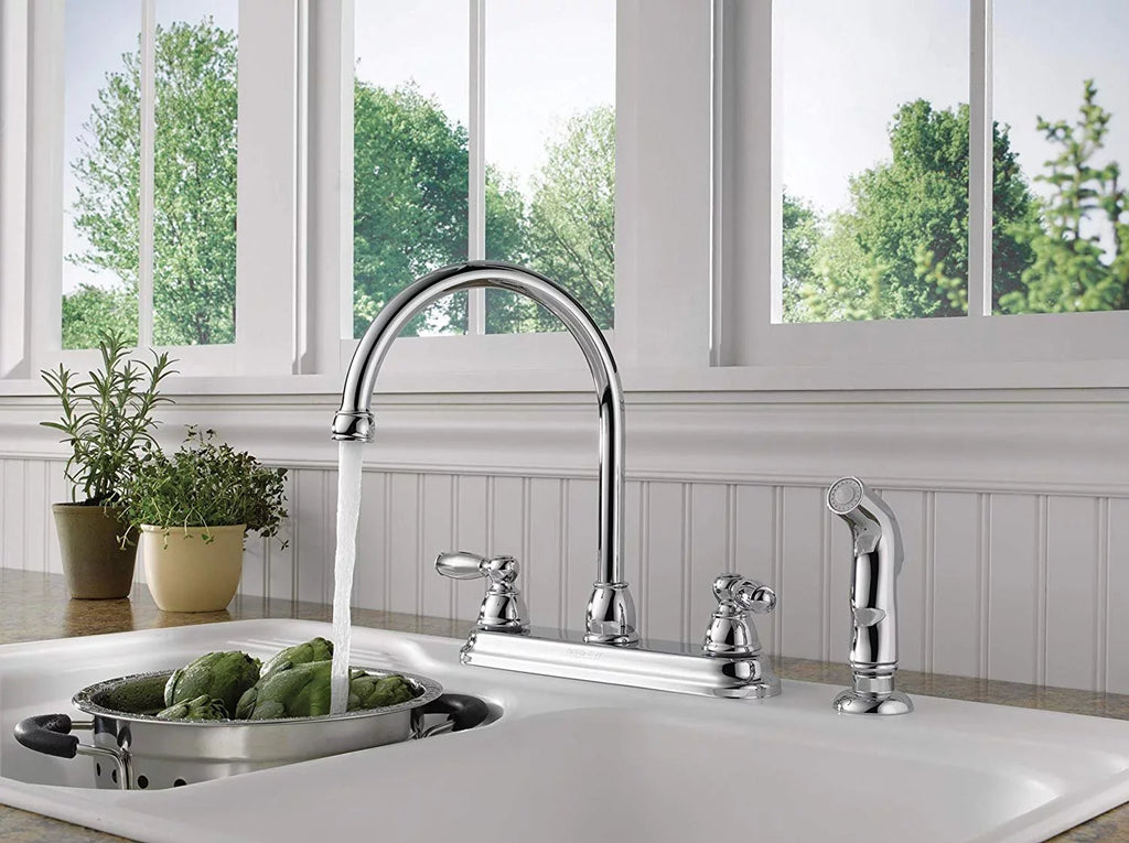 Claymore with Side 2-Handle P299575LF Peerless Chrome Kitchen Faucet Sink Sprayer,