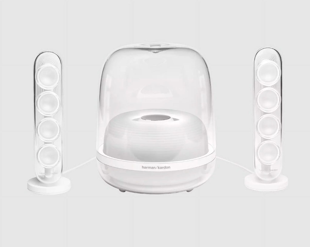 Kardon White Speaker Bluetooth SoundSticks Harman - HKSOUNDSTICK4WAM-Z System, 4 Refurbished Wireless Certified Restored 2.1