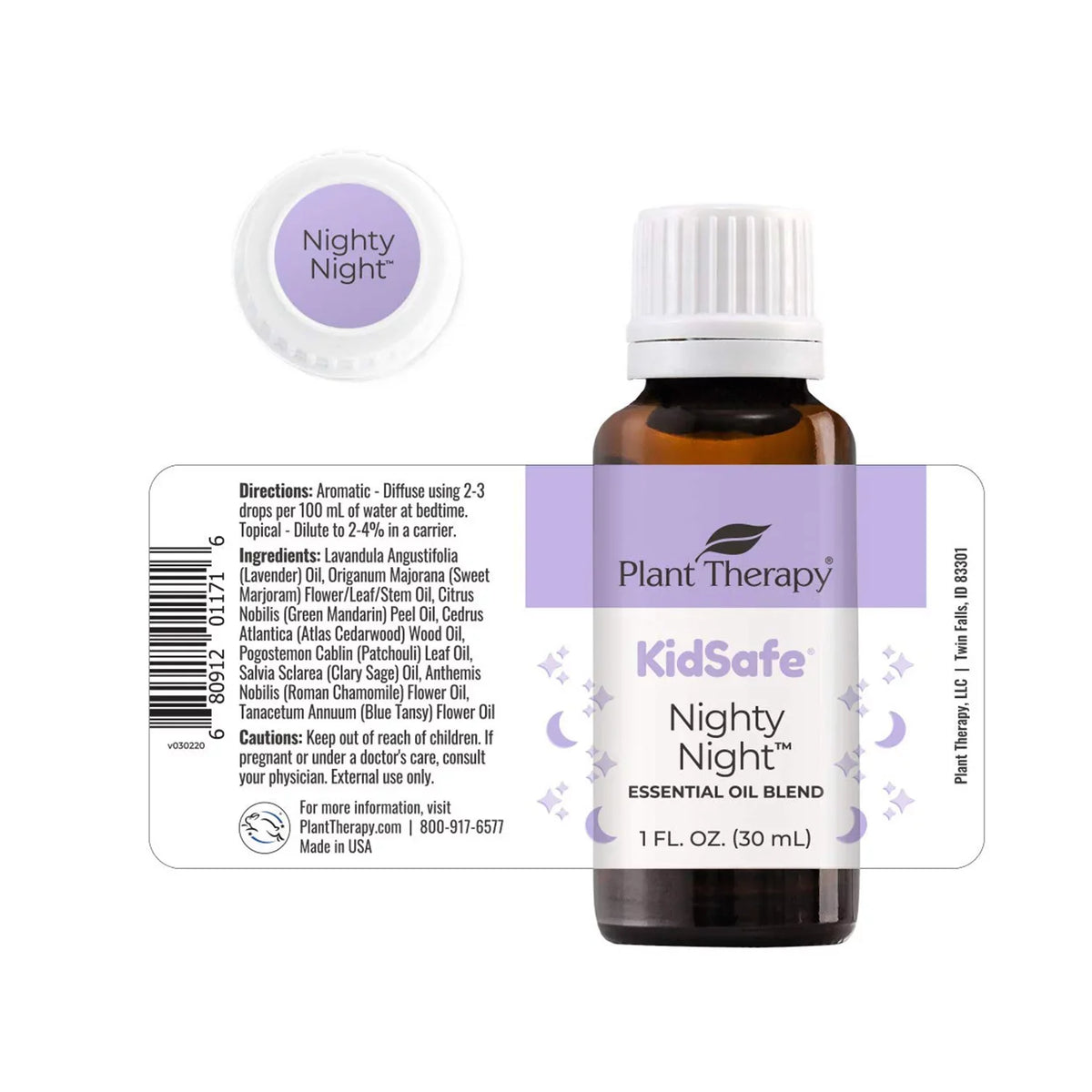 Pure, Essential (1 100% Oil Night Plant Natural Aromatherapy KidSafe oz) Nighty Blend for Undiluted, mL Sleep 30 Therapy