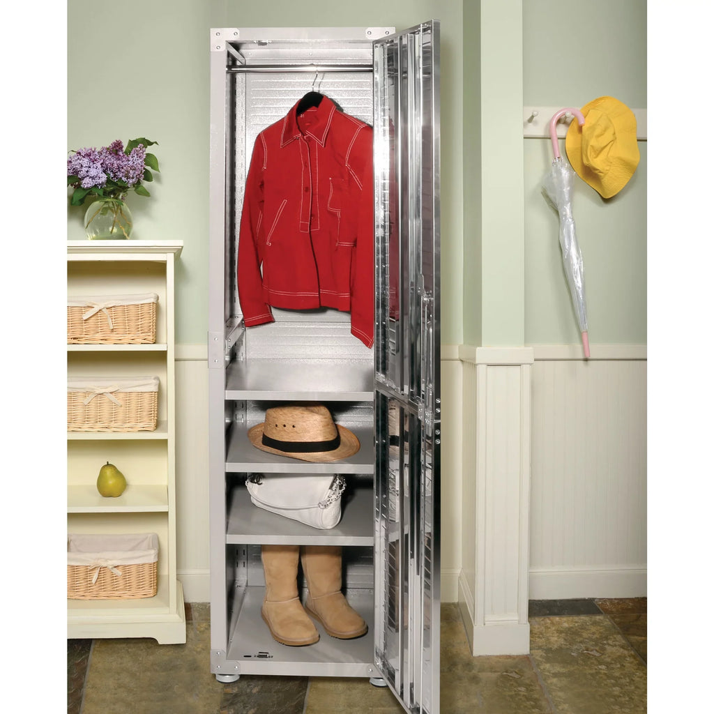 Storage 18" Cabinet, UltraHD Gray 24" x Seville Granite W 72" H, D x Locker Classics