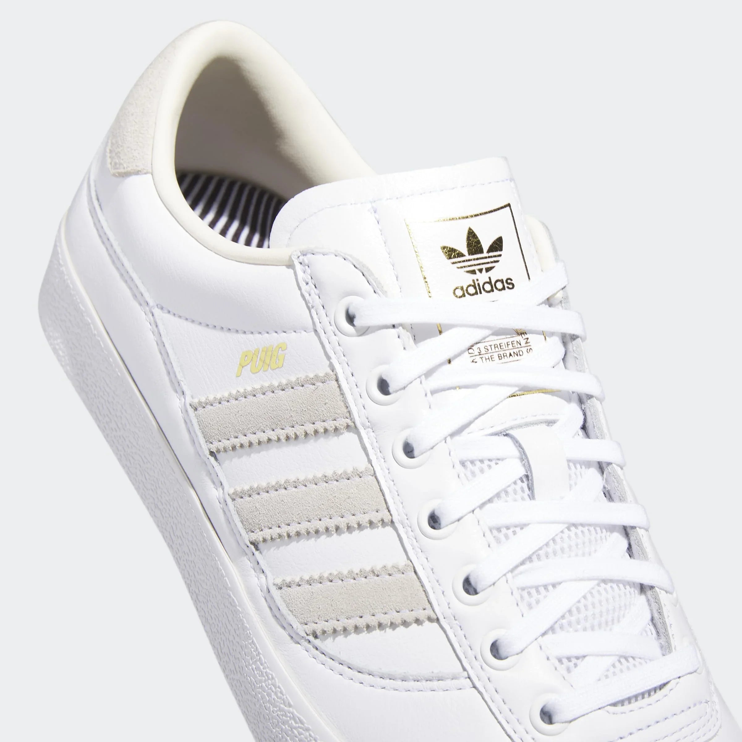 Puig Indoor Shoes 9.5 - White/White/Customized - Adidas