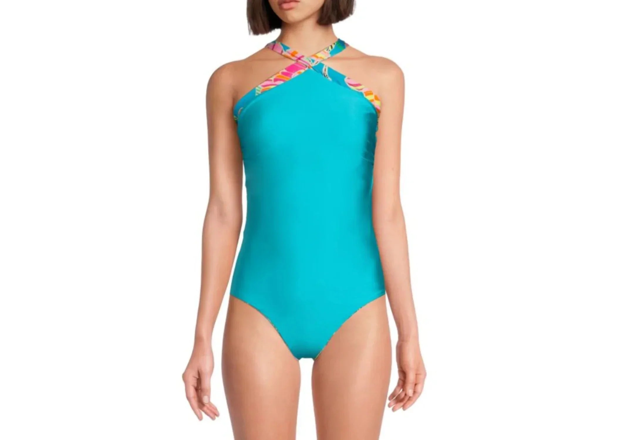One-Piece Swimsuit Turk Halterneck Trina Reversible Womens Reversible Nylon