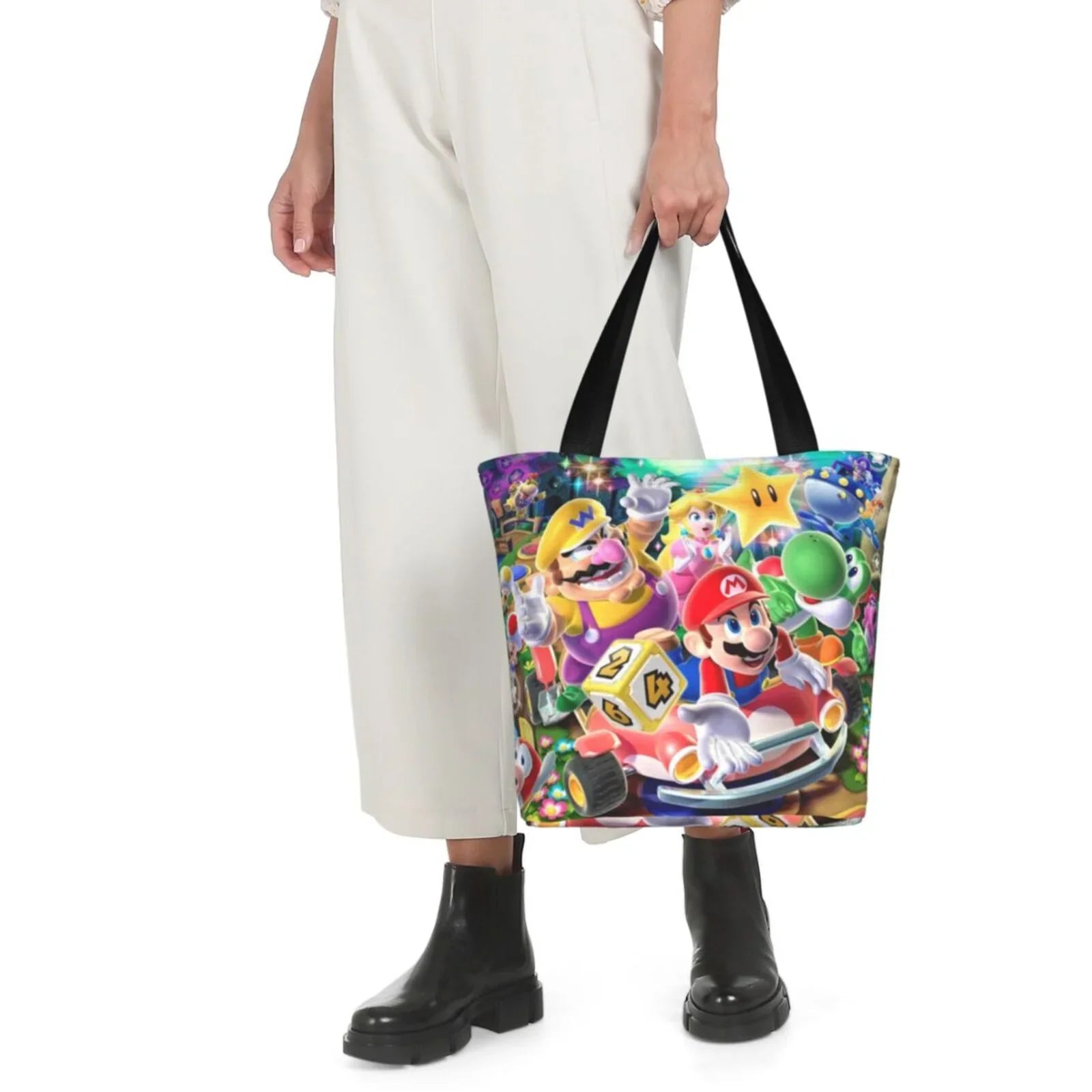 Poster Shoulder For Shopping Travel Handbag Tote Women's Beach Work Business Capacity School Large Mario Bag Super