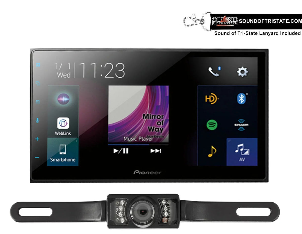 6.8" Receiver License Camera Plate + Backup DMH-2660NEX Media Pioneer Mechless