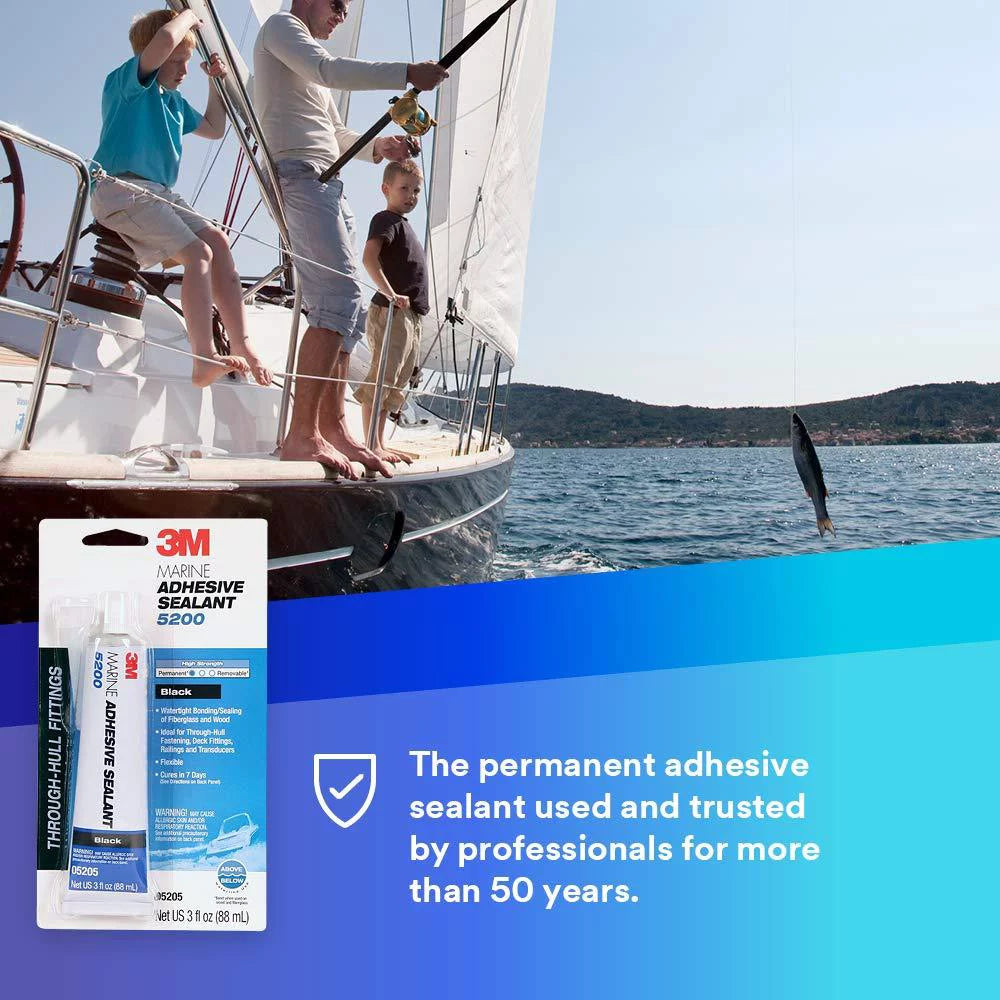oz sealant, black, adhesive marine 3 5200 3m