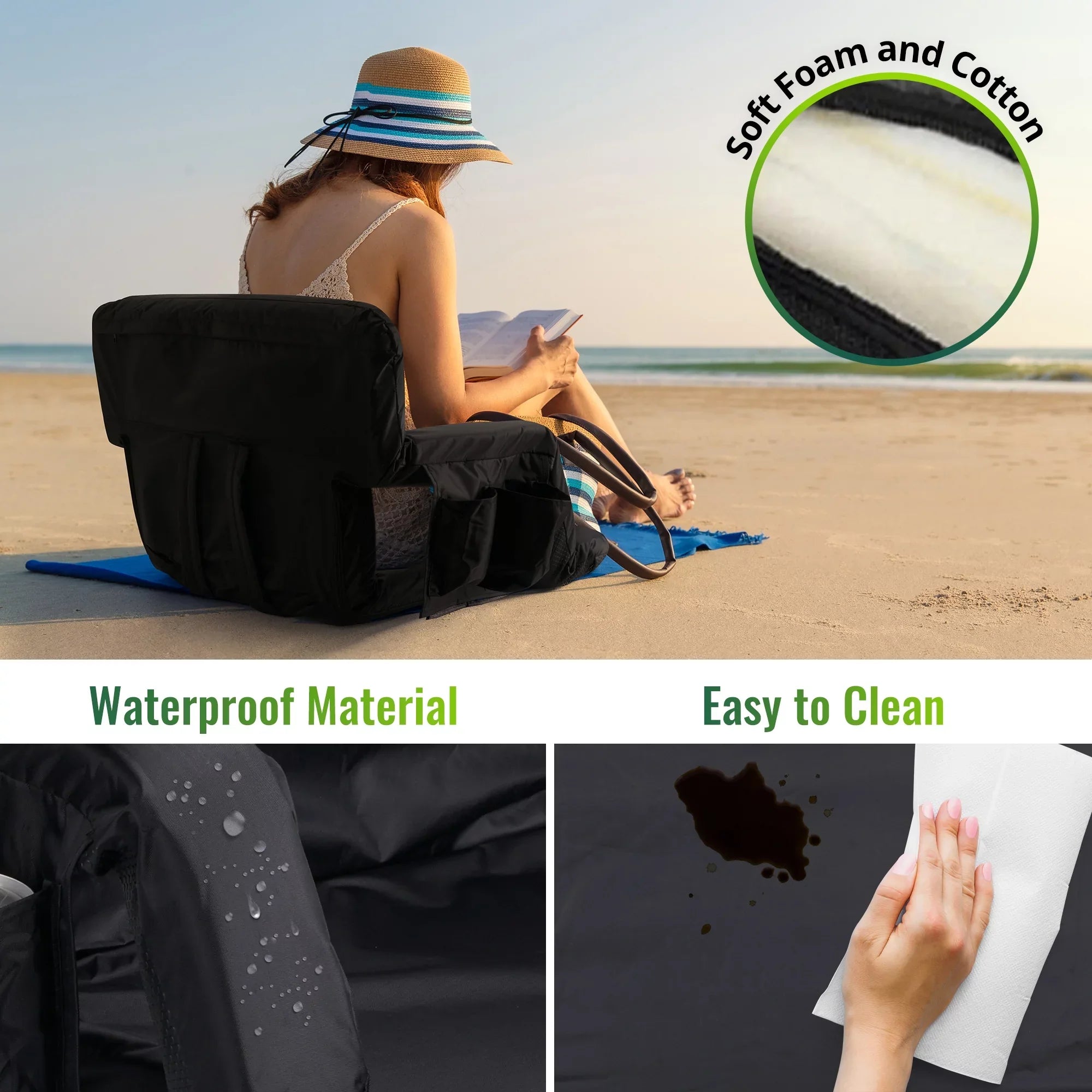 Lawns, Tournament for 2 for Wide Soccer Chair Bleacher National Backyards Stadium Worcest Women's Seat, Folding Moistureproof Thicken Bleachers, Pack